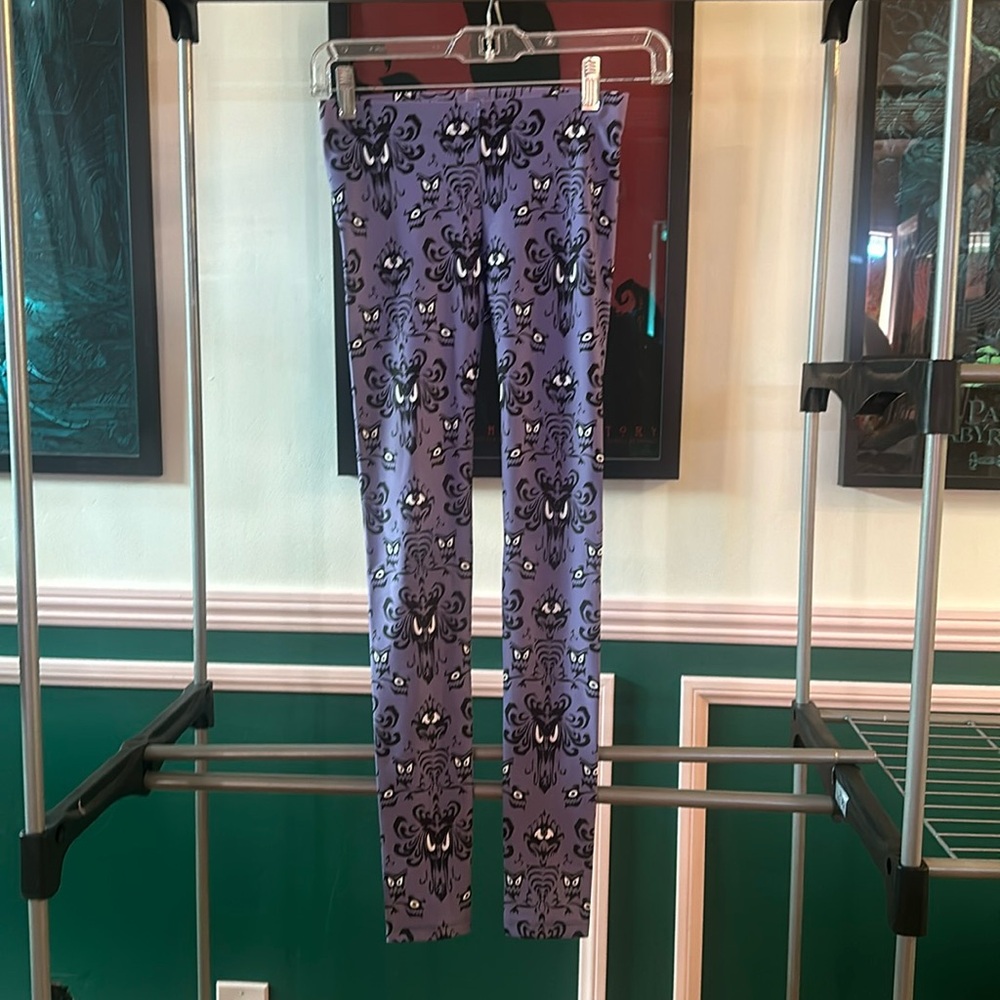 Poprageous Haunted Mansion wallpaper print leggings.